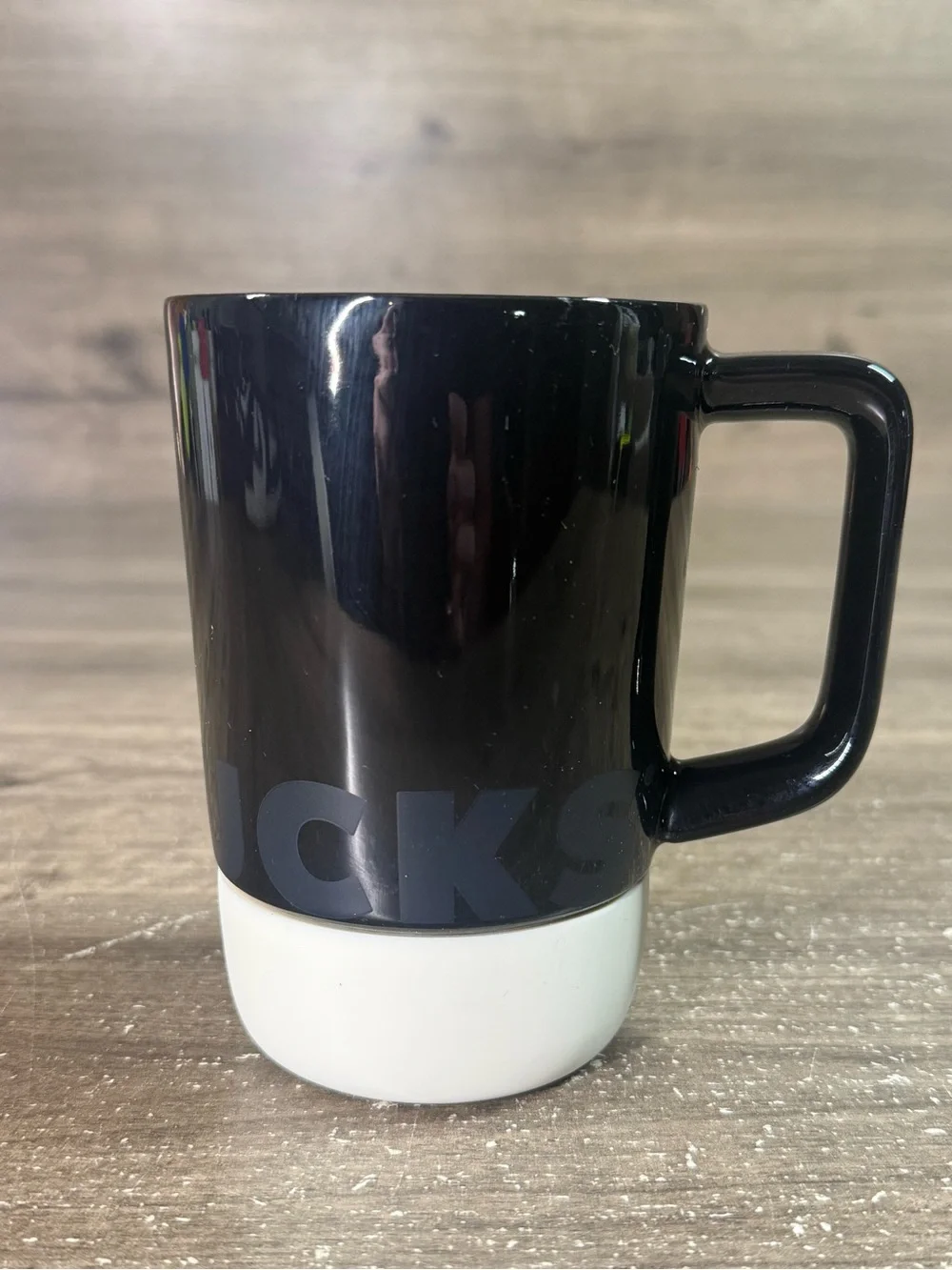 Starbucks Bud24 14oz Coffee Tea Mug Cup Rubber Bottom Black White